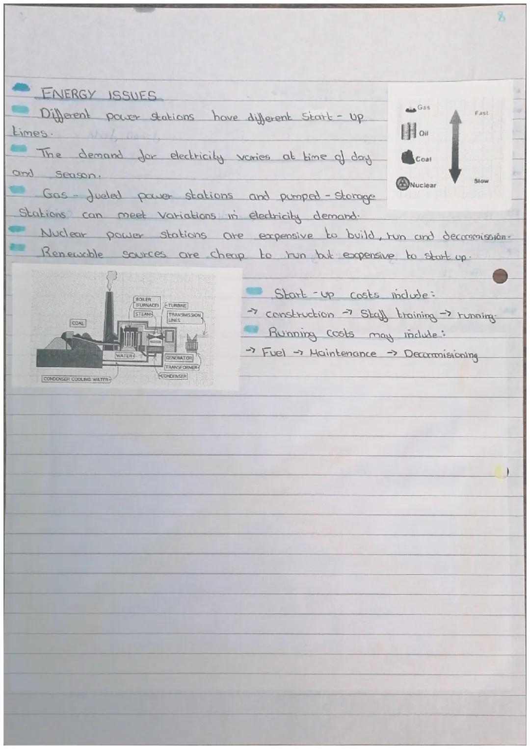 # P3 ENERGY RESOURCES-

ENERGY DEMANDS

Most of the energy you use comes from burning dossil deuls - typically
coal. oil or gas. These are h