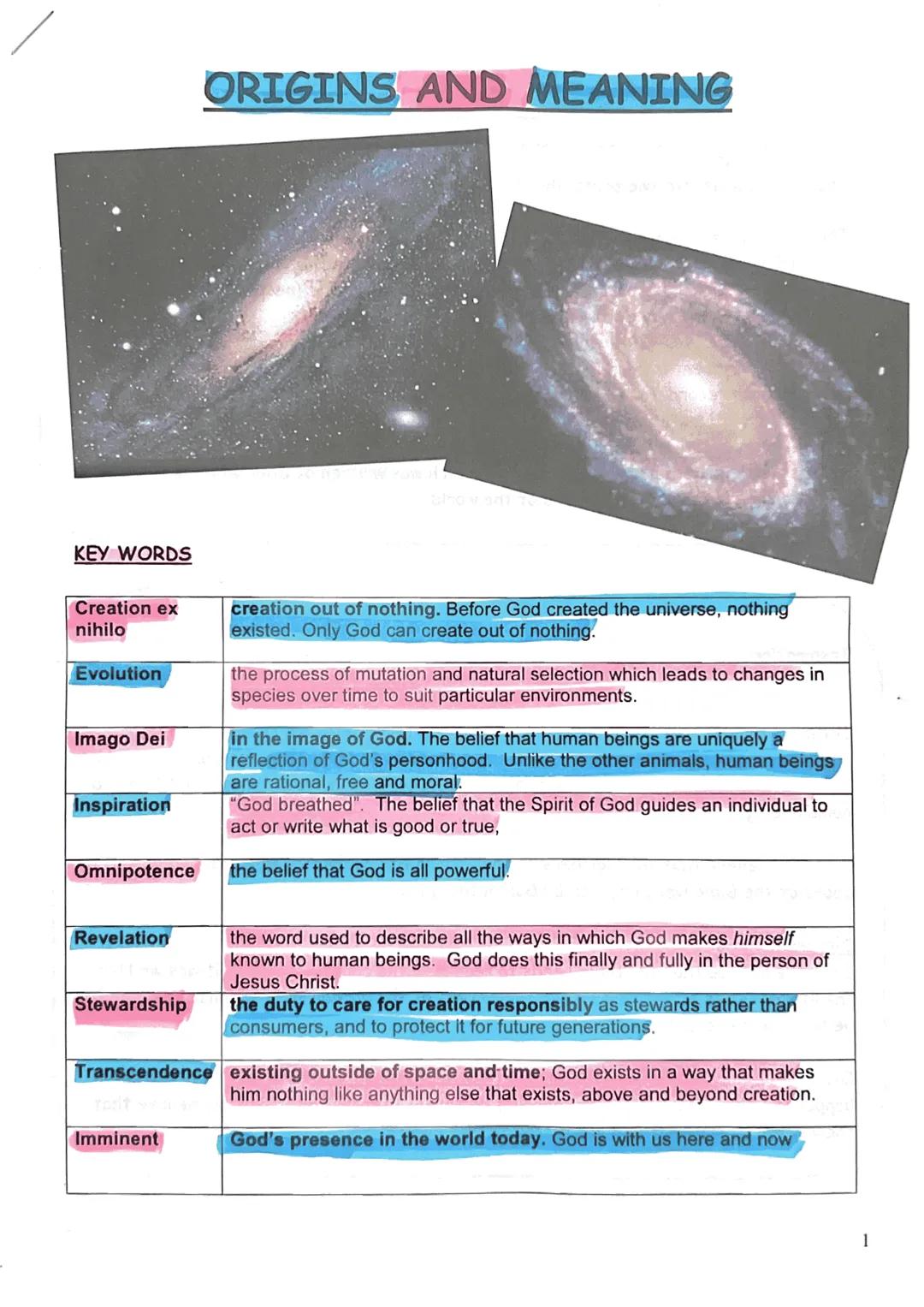 RE-Origins and meaning key words