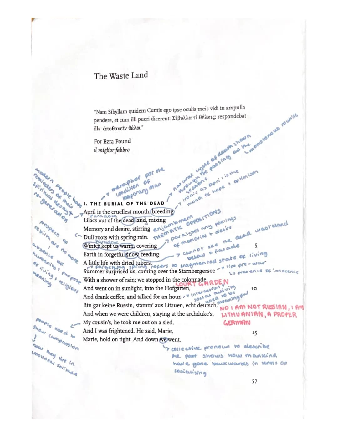 The Waste Land - T. S. Eliot (Annotated)