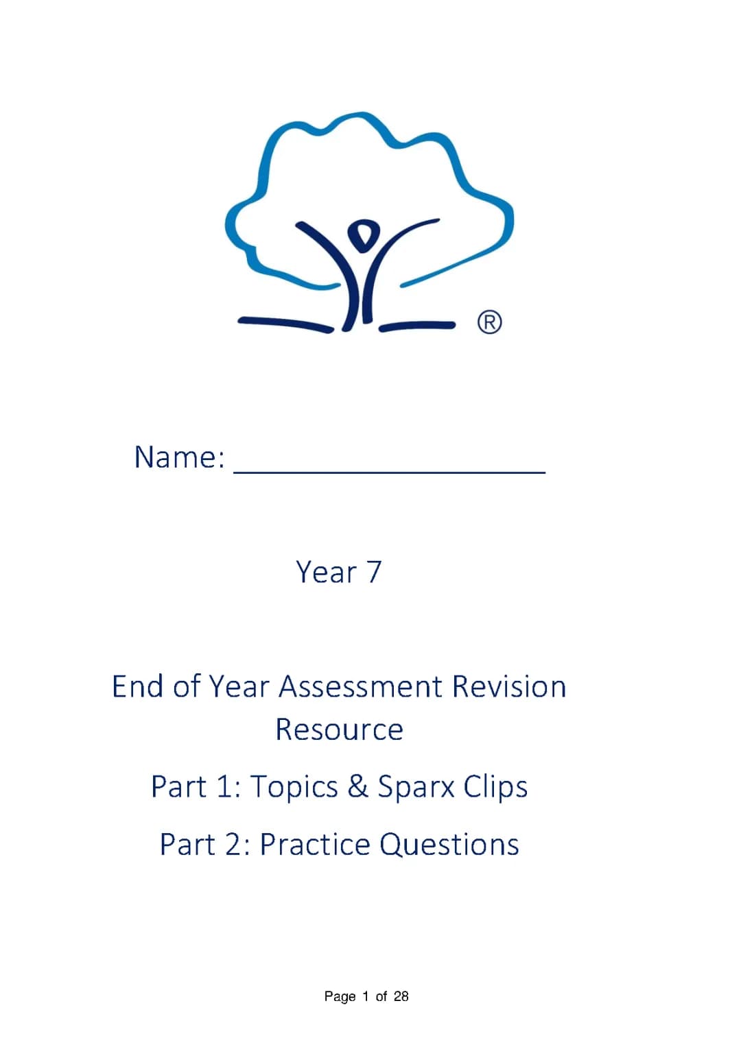 Year 7 Maths Fun: End of Year Test Revision and Geometry Worksheets
