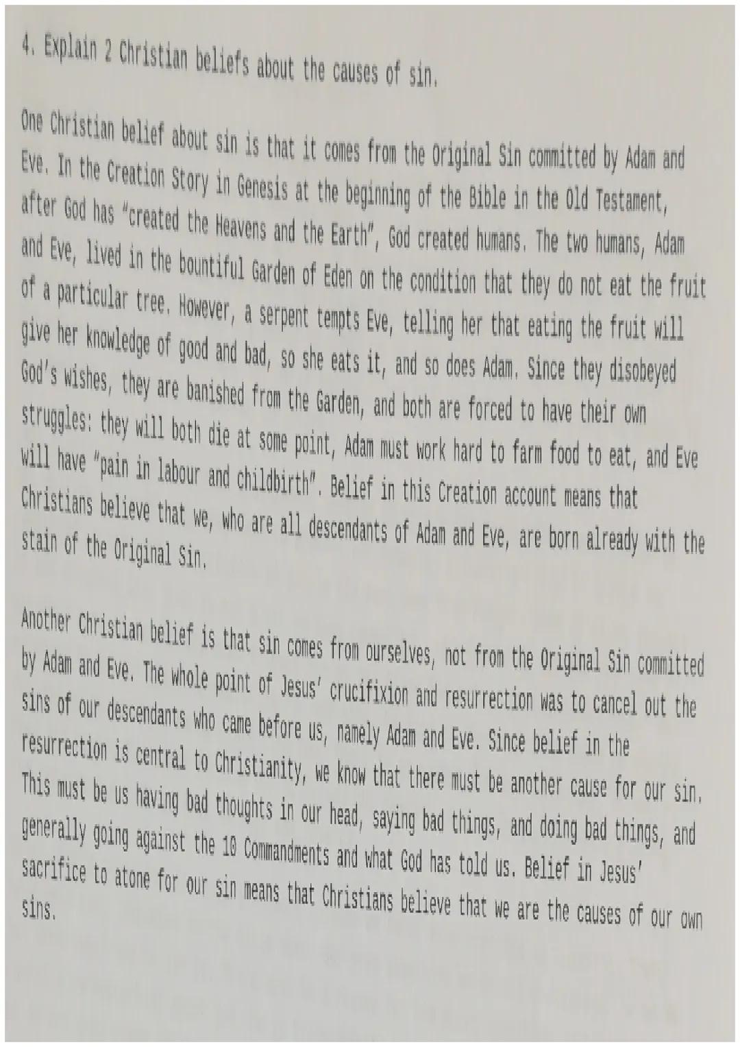 Start time:
10:08am
End time:
10:34am
1. Which one of the following is not a means of salvation?
A. Law
B. Grace
C. Sin
D. Spirit
2. Give 2 
