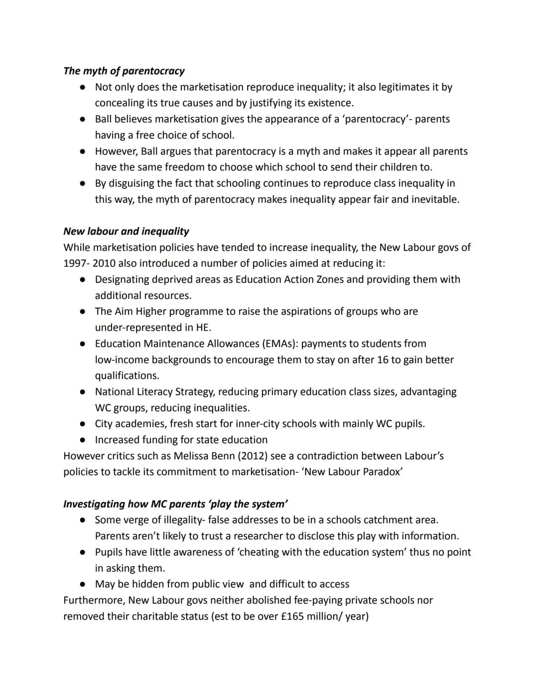 Educational Policy and Inequality
Introduction
'Educational policy' refers to the plans and strategies for education introduced by the
gover