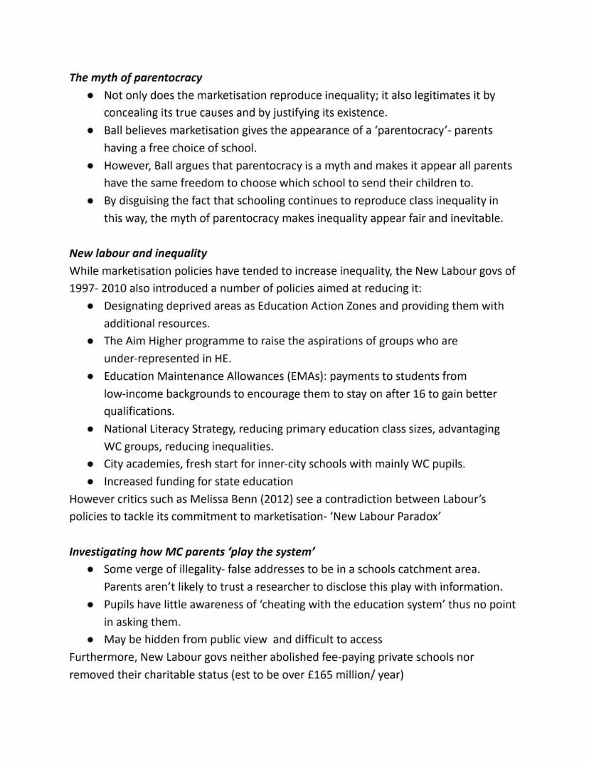 Educational Policy and Inequality
Introduction
'Educational policy' refers to the plans and strategies for education introduced by the
gover