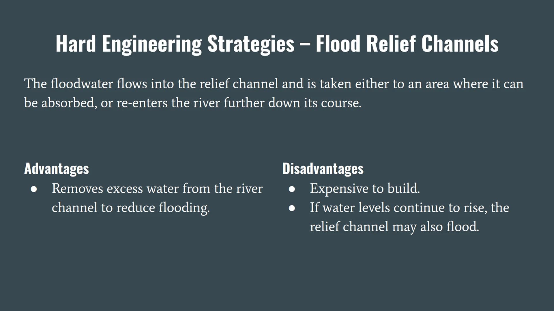 Flood Risk Factors
Flooding occurs when a river bursts its banks and overflows onto the surrounding land.
There are many factors which can c
