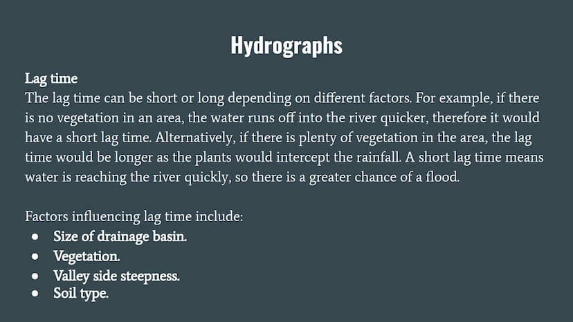 Flood Risk Factors
Flooding occurs when a river bursts its banks and overflows onto the surrounding land.
There are many factors which can c