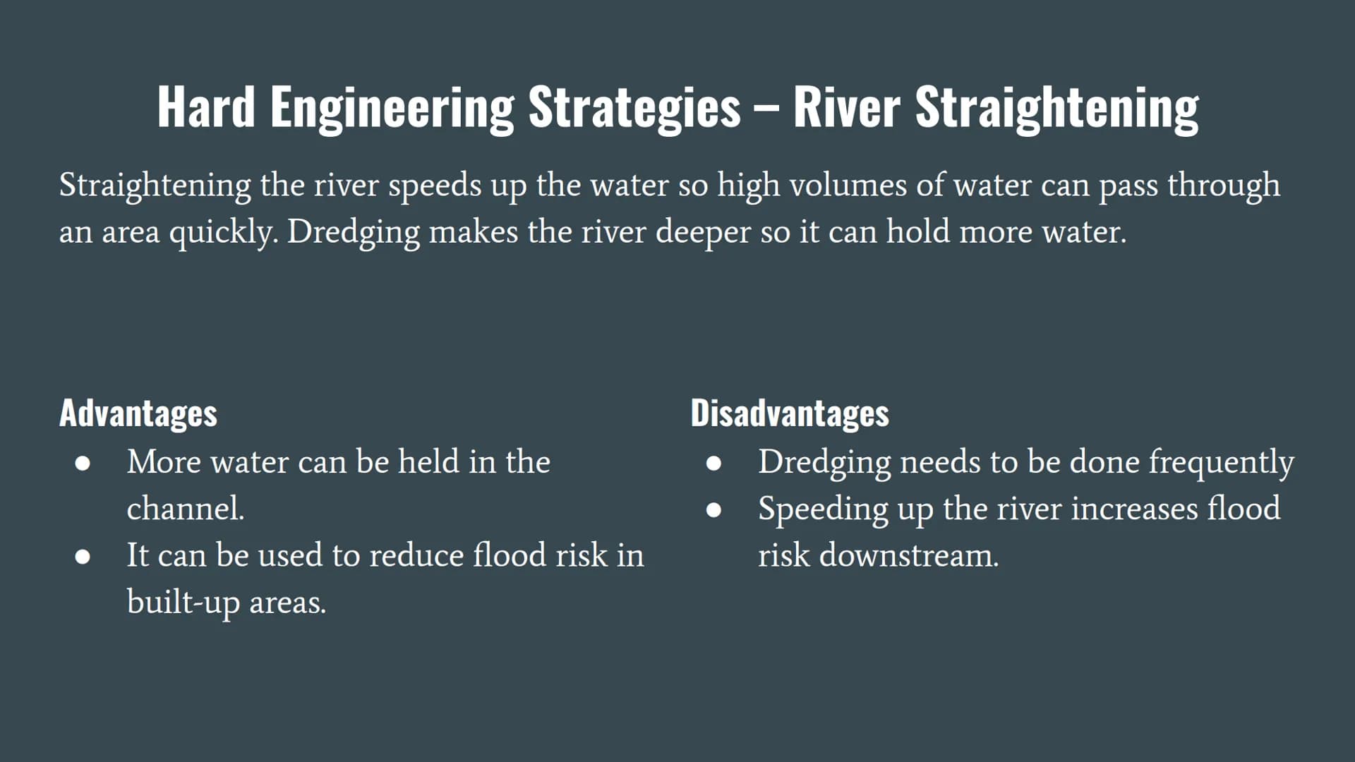 Flood Risk Factors
Flooding occurs when a river bursts its banks and overflows onto the surrounding land.
There are many factors which can c