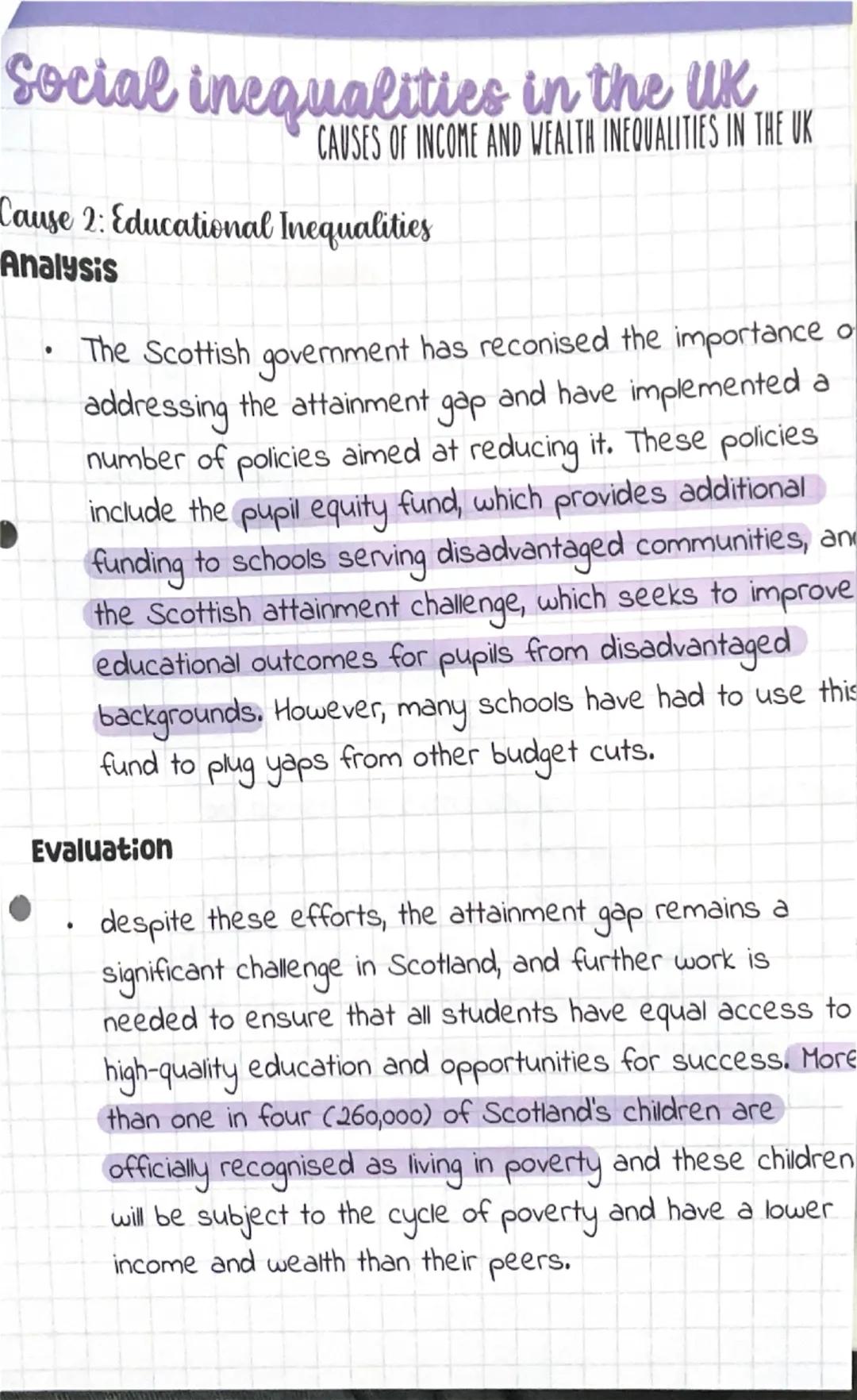 Social inequalities in the UK
CAUSES OF INCOME AND WEALTH INEQUALITIES IN THE UK
Cause 1: low pay and under employment
Evidence and informat