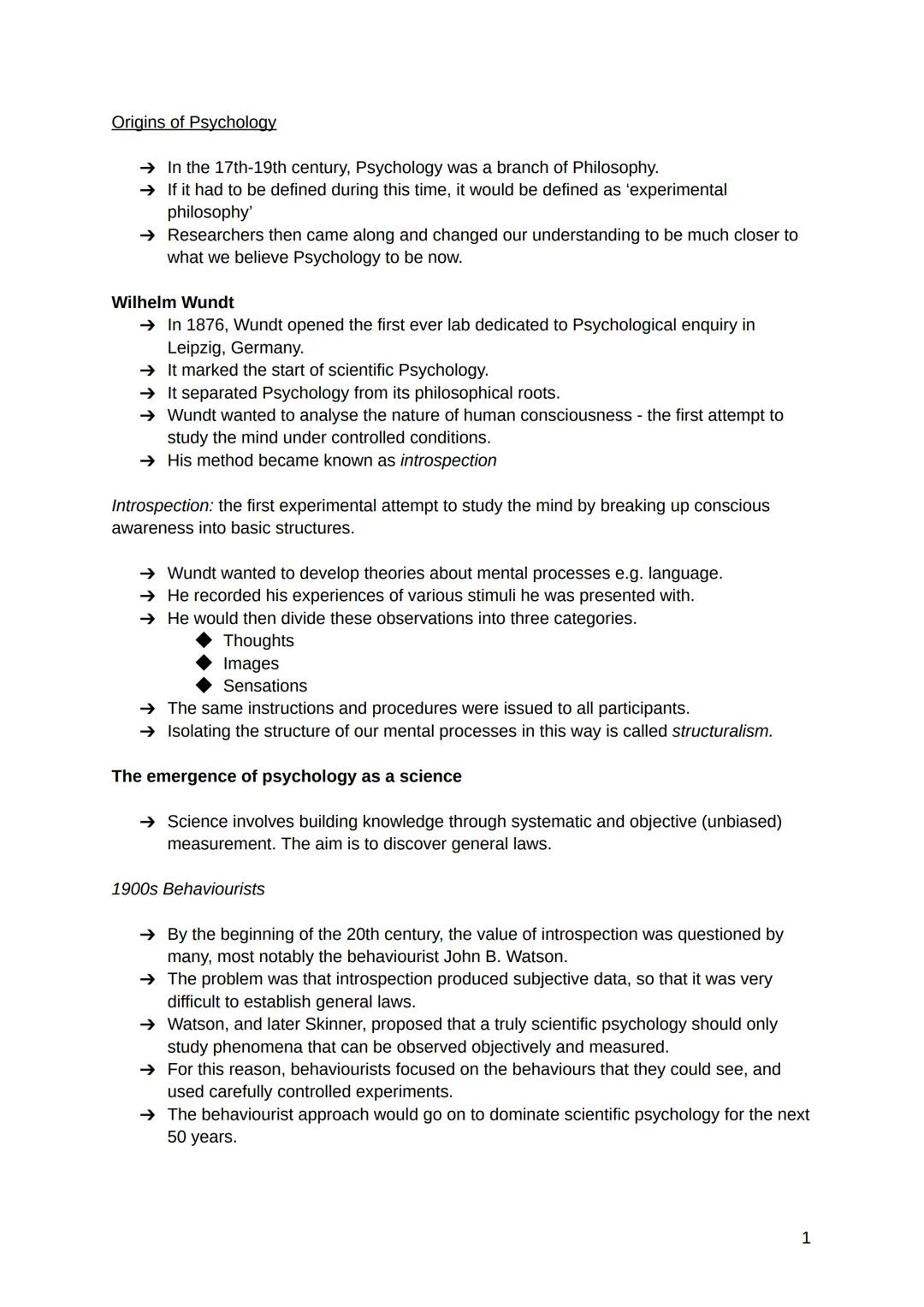 Origins of Psychology
→In the 17th-19th century, Psychology was a branch of Philosophy.
→ If it had to be defined during this time, it would