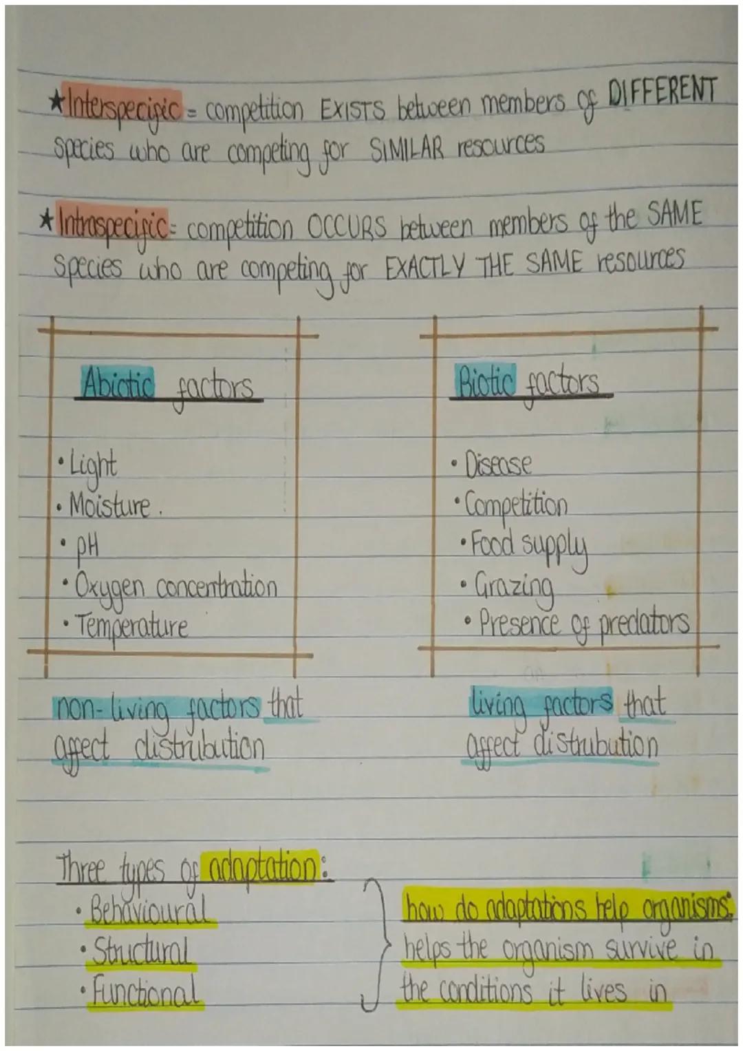 - Ecosystem an ecosytem includes all living things, non-living
surroundings and the factors which affect their lives..
- Species = a group o