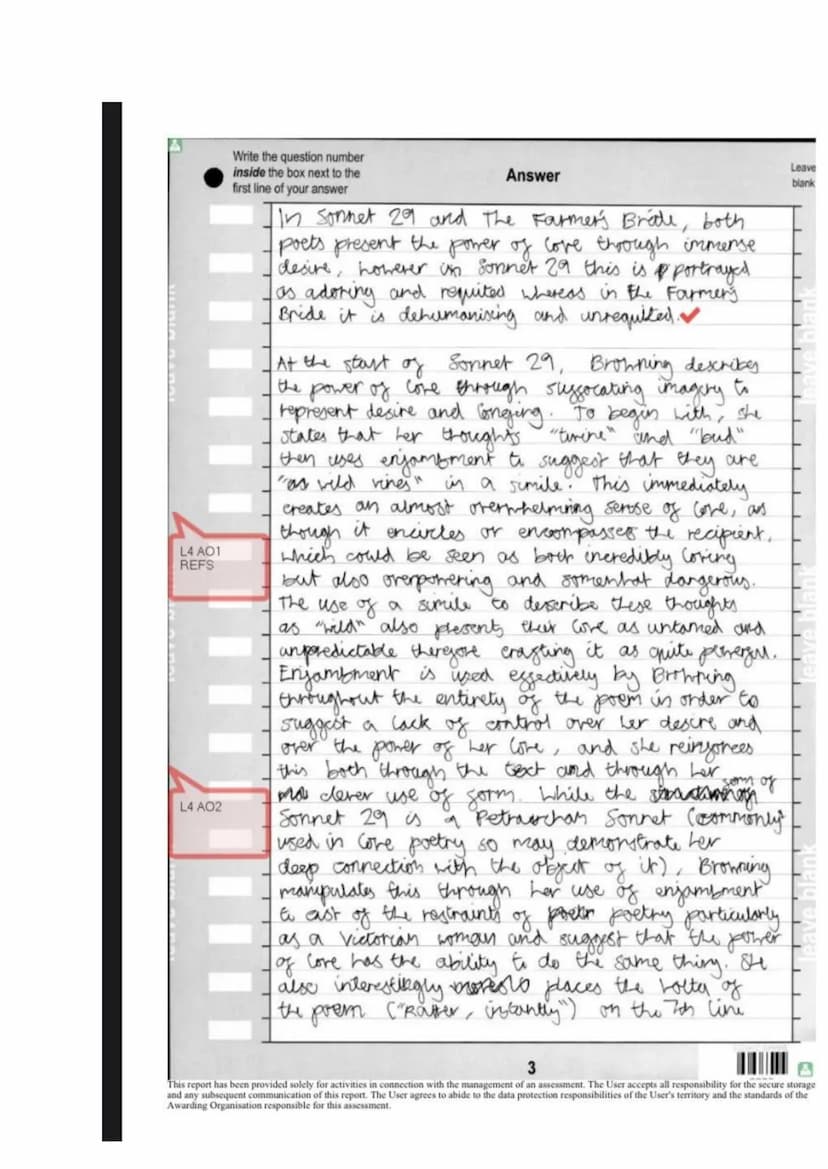 Write the question number
inside the box next to the
first line of your answer
PLAN POWER OF LOVE
529
FB
desire
start love is a powerful
-su