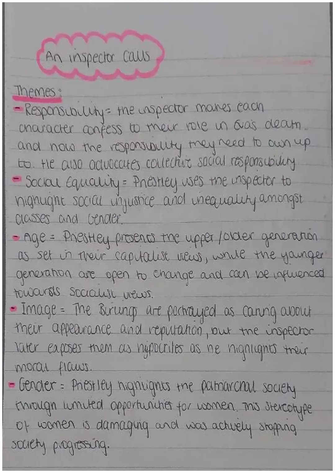 an inspector calls revision