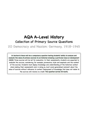 Know Primary Source Value Question Pack- Democracy and Nazism thumbnail