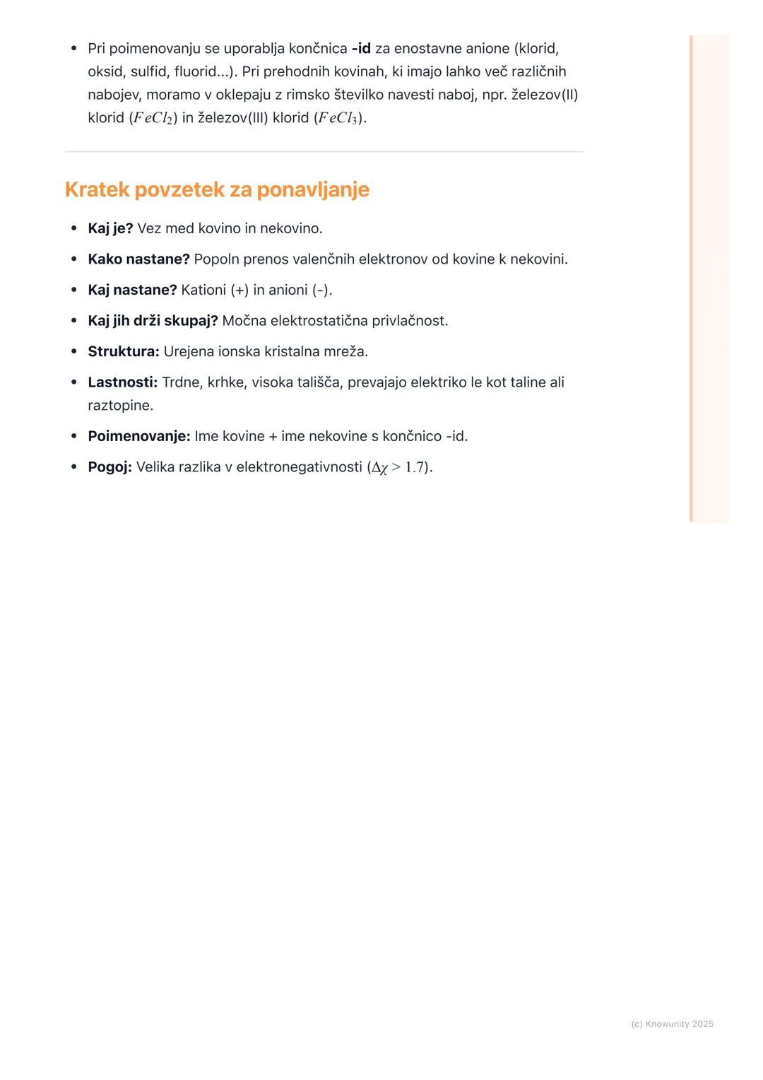 # lonska vez

Uvod v ionsko vez

lonska vez je ena od osnovnih vrst kemijskih vezi. Nastane med atomi, ki imajo
zelo različno elektronegativ