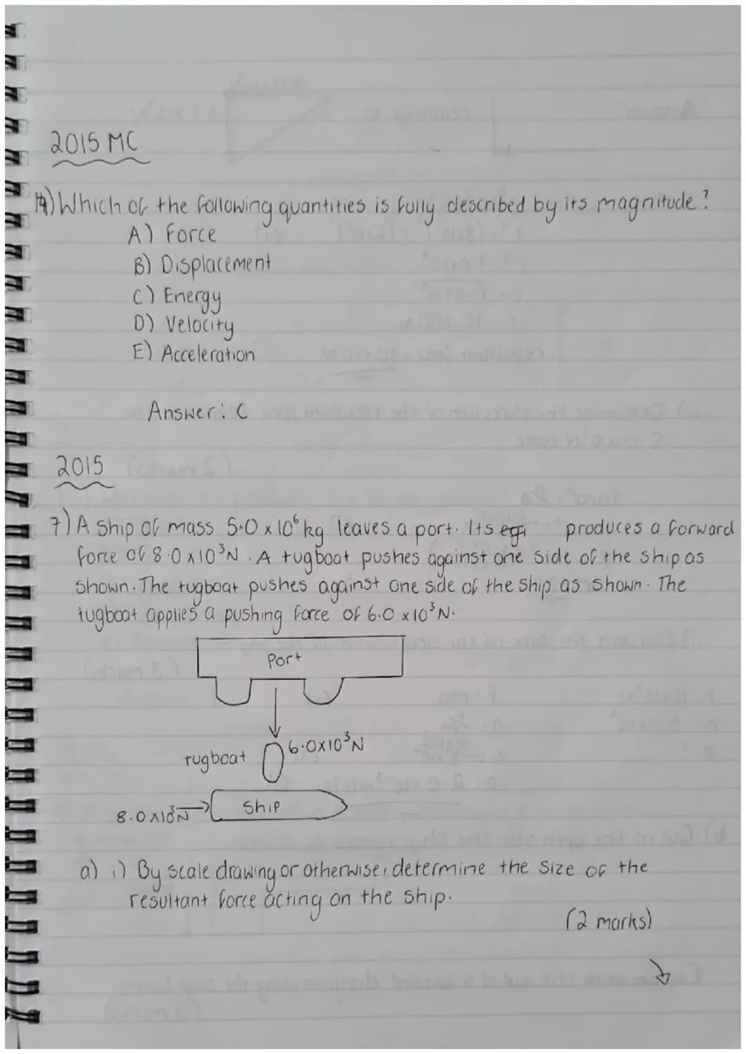 
<h2 id="scalars">Scalars</h2>
<p>A scalar quantity can be fully described by stating its magnitude (size). For example, 15°C, 75kg, and 3ms