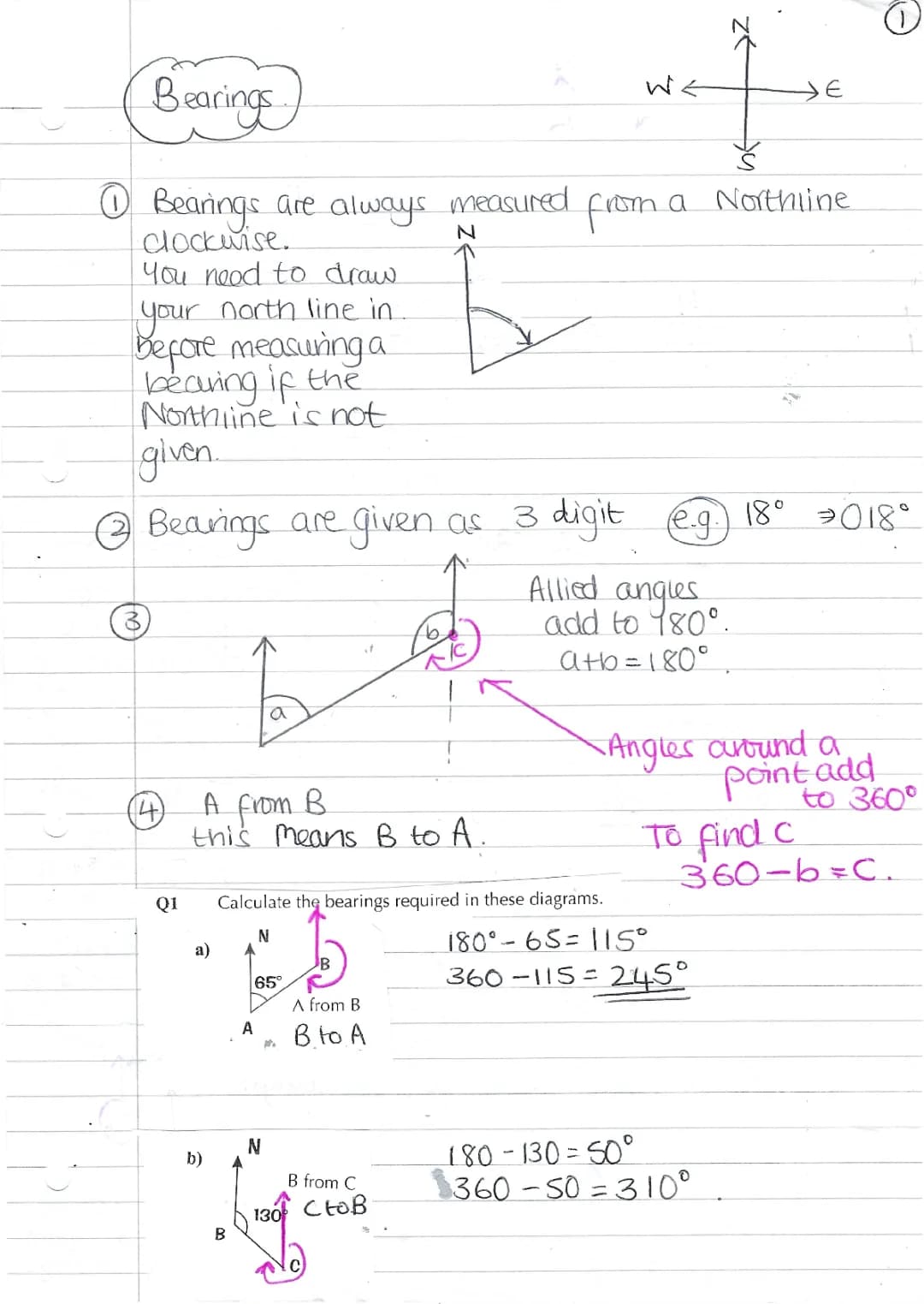 Fun with Bearings: Easy Scale Drawing, Maths Questions, and Measurement Tips