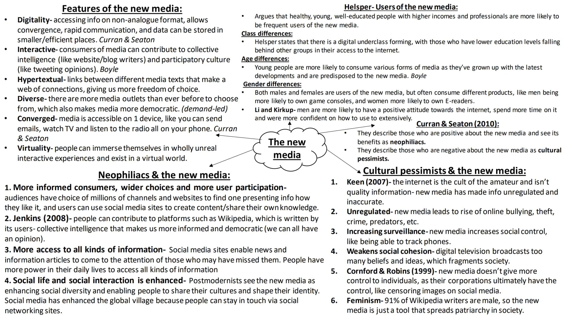 Media
Full topic revision Topic key words:
1. Media- a means of gaining information.
2. Mass media- a mode of information that reaches a lar