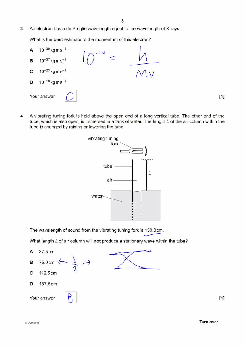 6905012258
OCR
Oxford Cambridge and RSA
A Level Physics A
H556/02 Exploring physics
Friday 8 June 2018 - Morning
Time allowed: 2 hours 15 mi