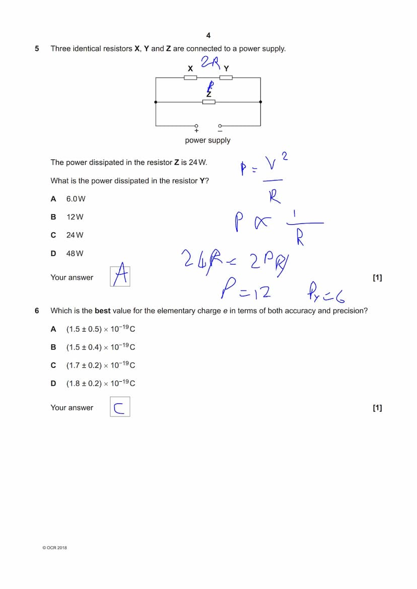 6905012258
OCR
Oxford Cambridge and RSA
A Level Physics A
H556/02 Exploring physics
Friday 8 June 2018 - Morning
Time allowed: 2 hours 15 mi