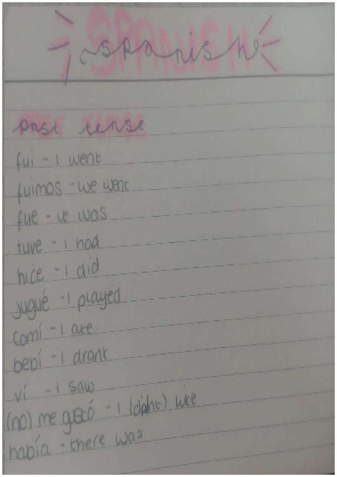 describing people
porece(n)
-he/she/they seem happy
contentola (s) -happy
triste (s) sad
Consadola(s) -tired
enfado/a (5) - angry
uevan - th