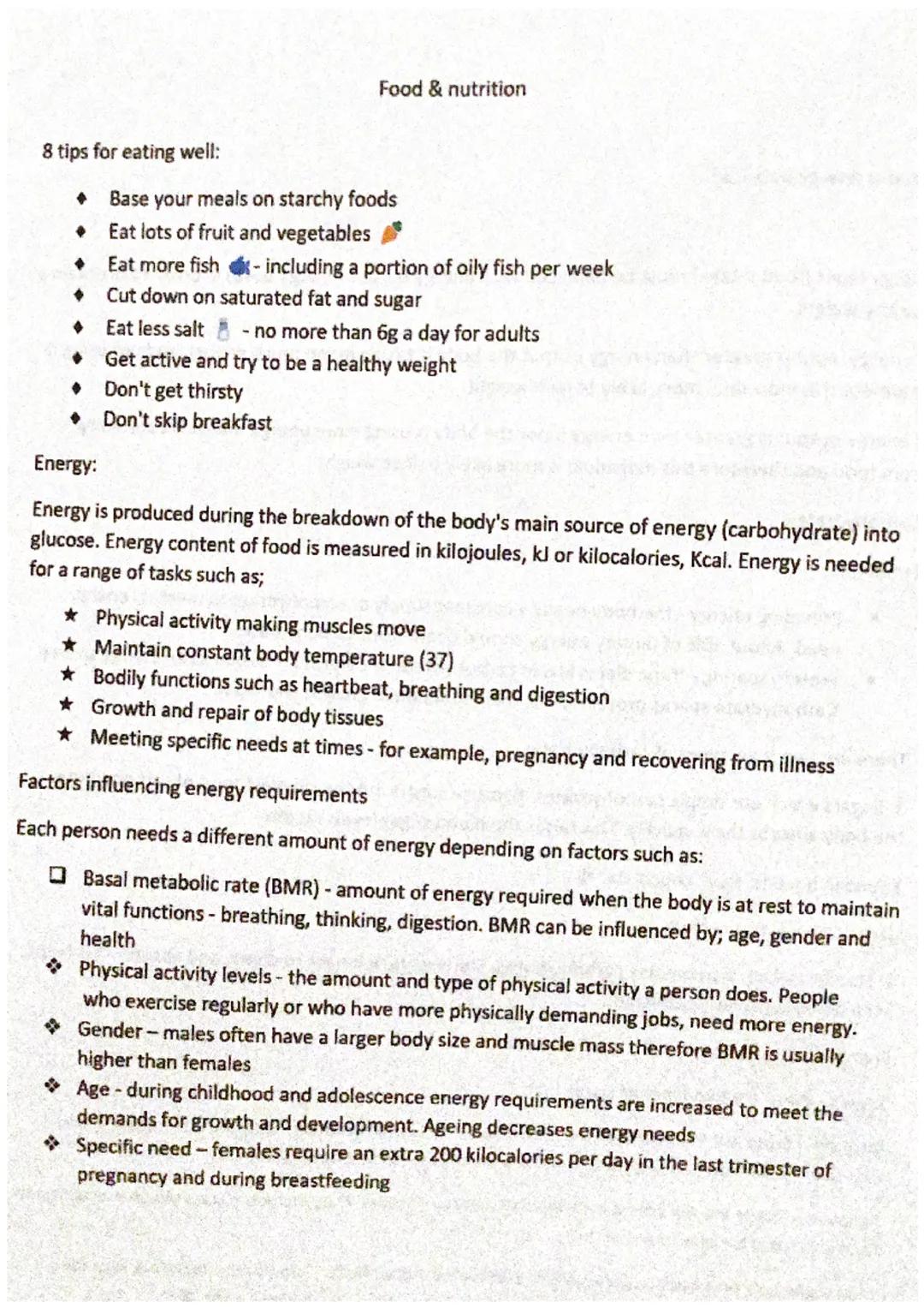 Sources of protein
High biological value:
> Meat and meat products e.g., lamb, beef, chicken, pork
> Fish and sea food e.g., tuna
> Milk, yo