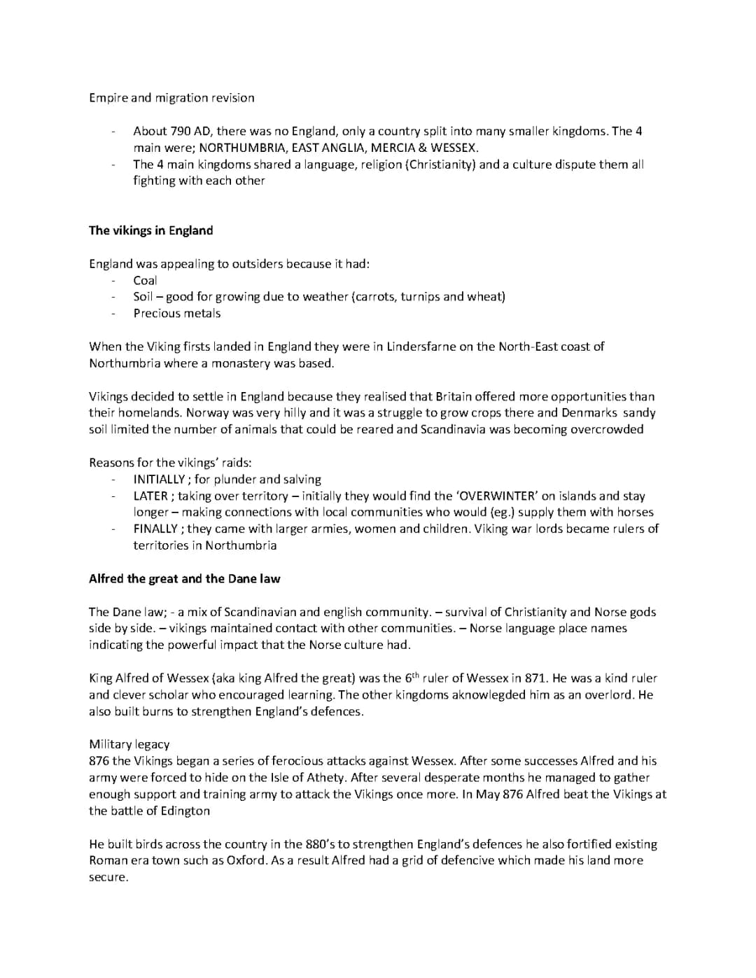 Viking Migration to England GCSE History 2021 - Vikings, Normans, and Alfred the Great
