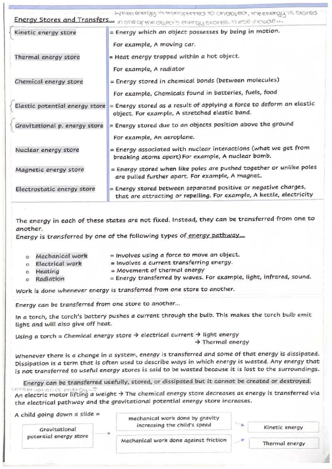 GCSE AQA Physics: Energy Resources and Conservation