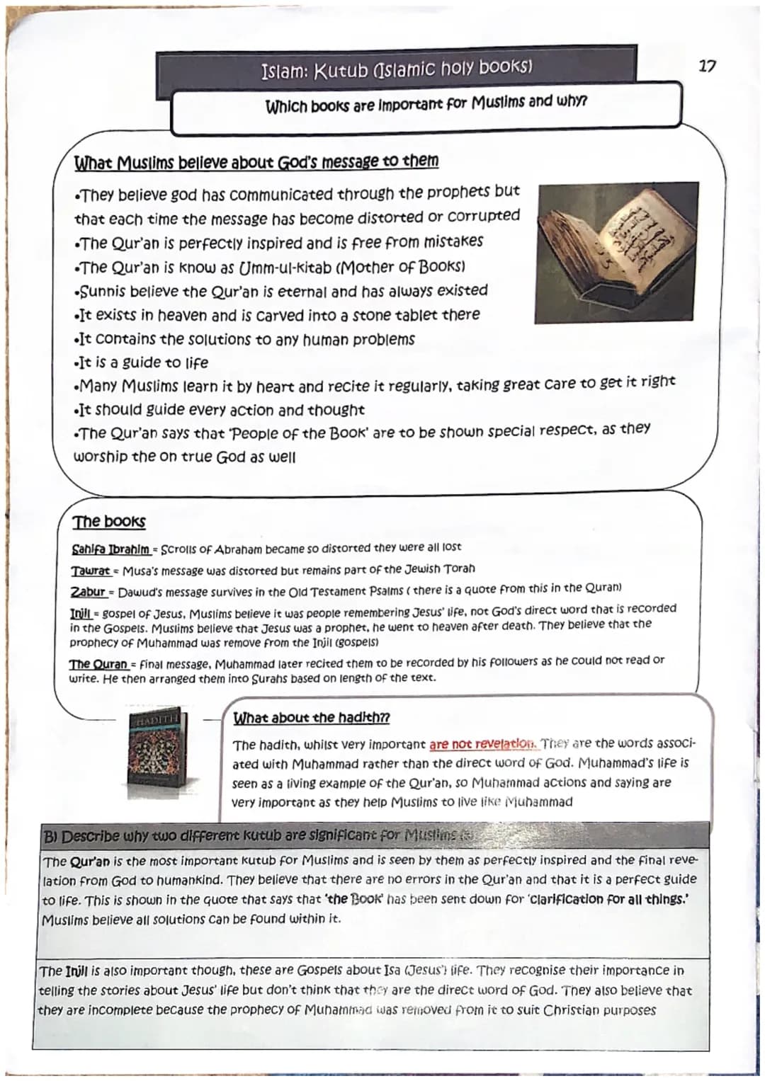 Examiner's really amazing revision guide.
Everything you need and a little bit more!
GCSE
Revision Guide
Route A
Component 3: Islam
Edugas G