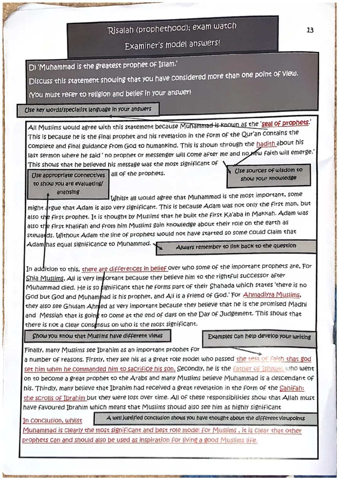 Examiner's really amazing revision guide.
Everything you need and a little bit more!
GCSE
Revision Guide
Route A
Component 3: Islam
Edugas G