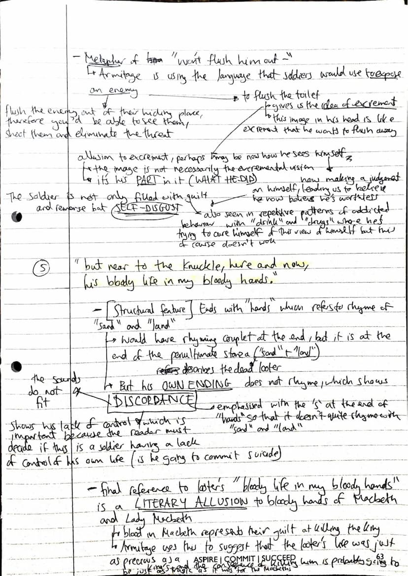 Form
middle
•Drumatic, monologue of the
Libegins in media res Conversation
5 Key Quotes - Remains
"On another occasion, we
"\
sent out
there