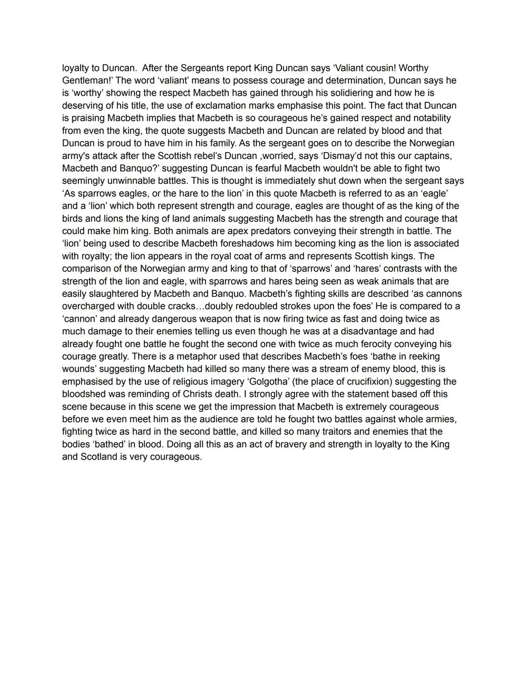Intro

Macbeth is a play about a man's moral and mental courage being conflicted when he is met by
three witches who tell him he will be kin