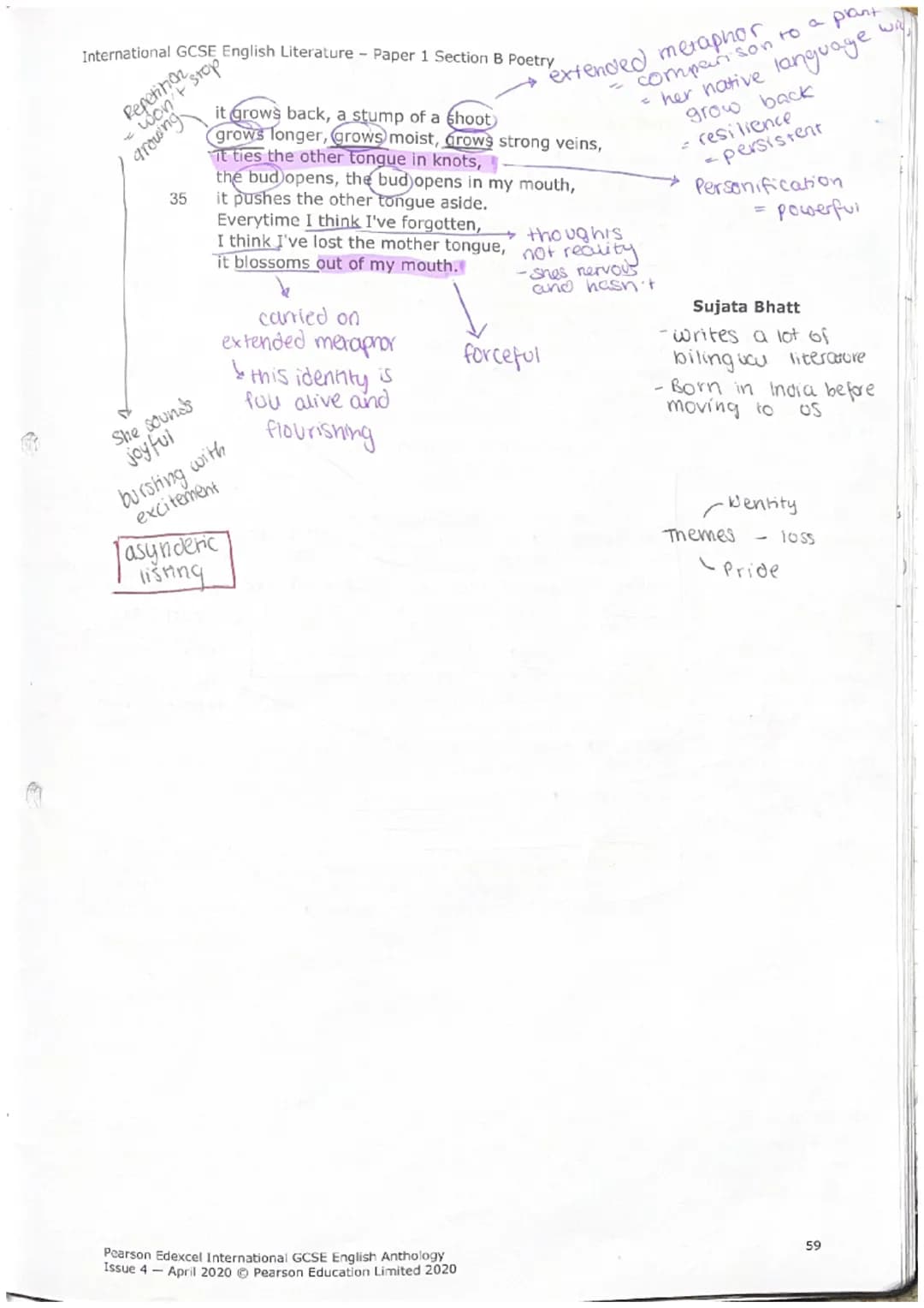 International GCSE English Literature - Paper 1 Section B Poetry
iambic
Pentameter
Tone
"
Conditional
Setting up a
condition
Reperition
Anap