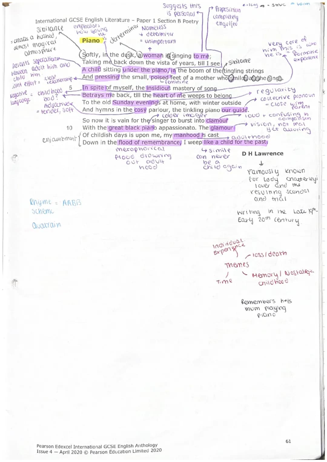 International GCSE English Literature - Paper 1 Section B Poetry
iambic
Pentameter
Tone
"
Conditional
Setting up a
condition
Reperition
Anap