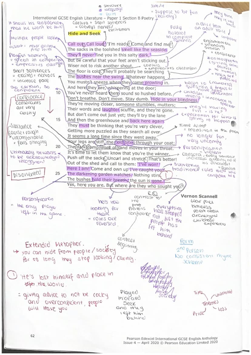 International GCSE English Literature - Paper 1 Section B Poetry
iambic
Pentameter
Tone
"
Conditional
Setting up a
condition
Reperition
Anap