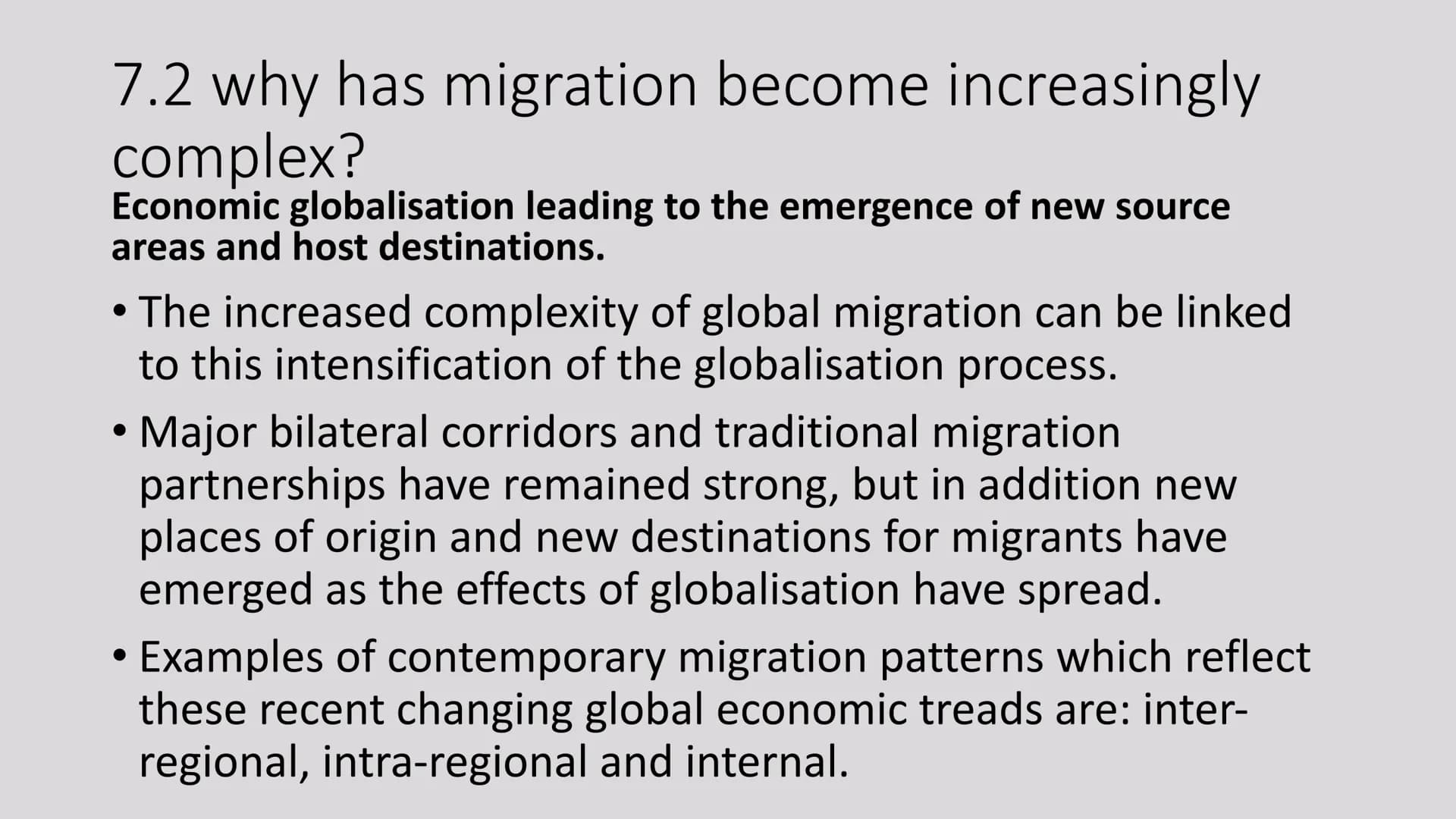 ↓↑
Migration
Revision powerpoint 7.1 what are the contemporary patterns of global migration
There has been significant
growth in the numbers