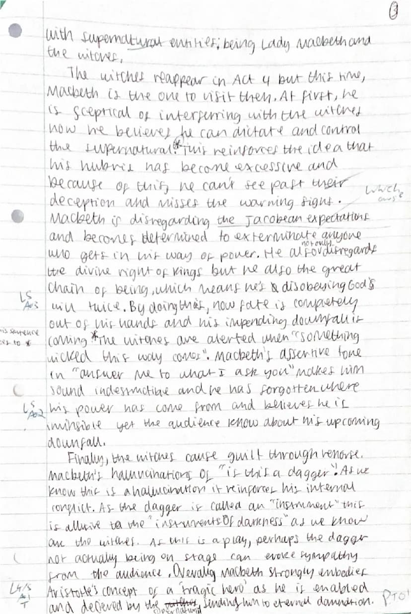 # Shakespeare: Macbeth
Read the following extract from Act 4 Scene 1 and answer the question that follows.
At this point in the play, Macbet