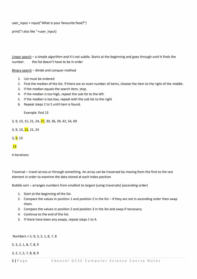 Chapter 1 Problem Solving
1.1 Algorithms
An algorithm is a set of steps that defines how a task is to be performed.
An algorithm is successf
