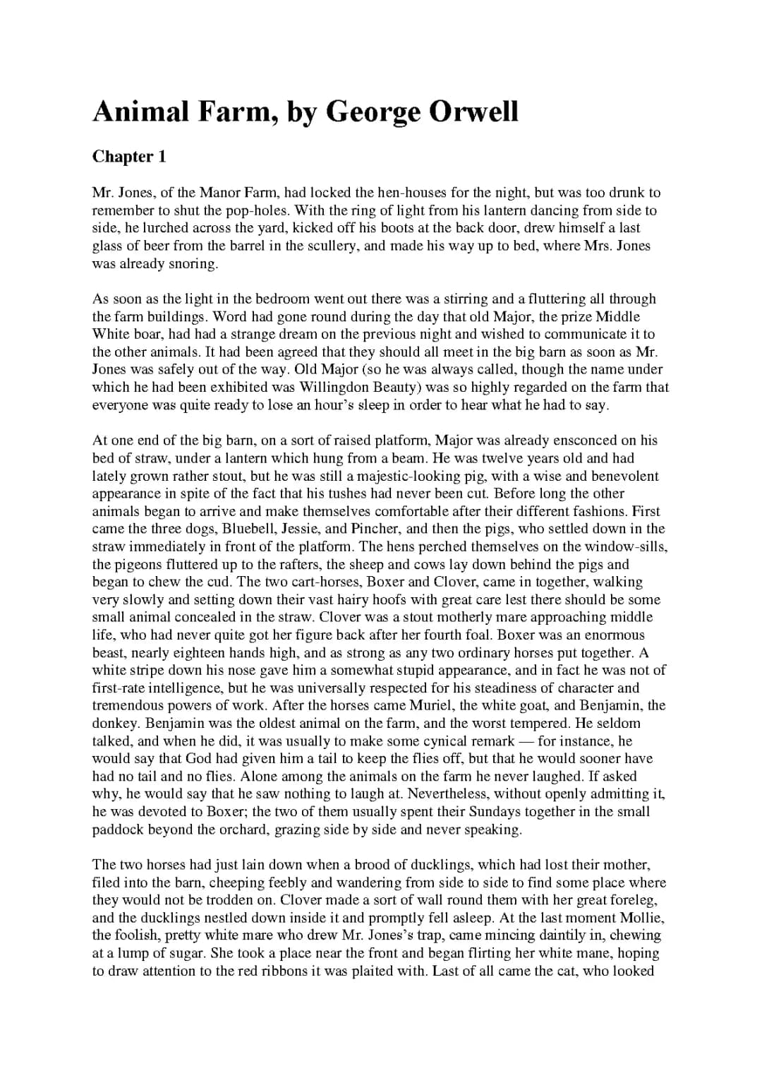 Animal Farm Book Summary and Analysis PDF - For Kids