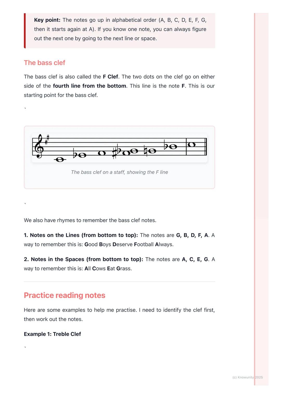 # The Staff and Clefs

Introduction to the staff and clefs

Music is written down so other people can play it. The notes are written on a
se