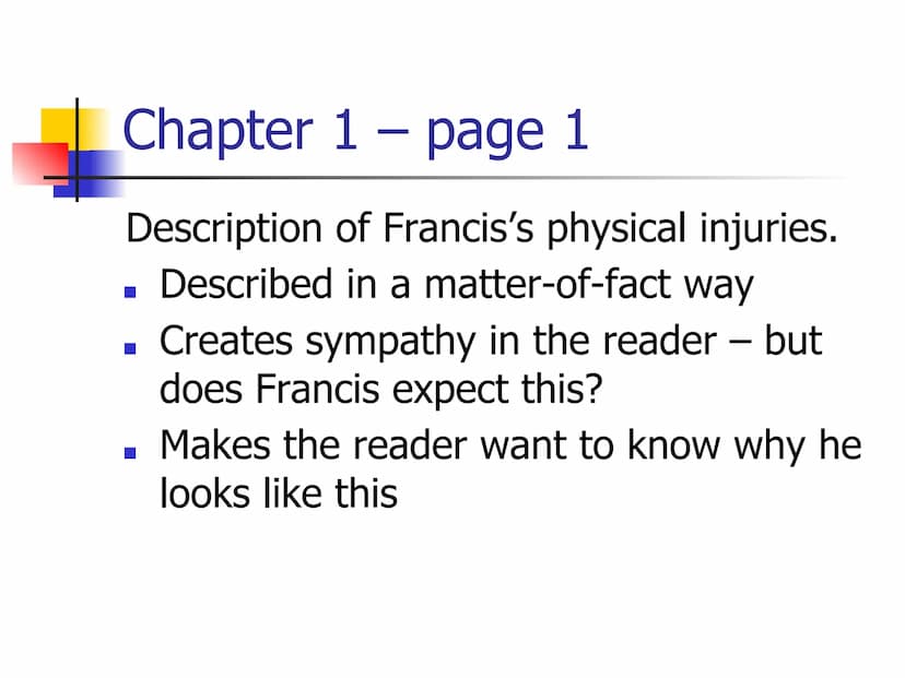 Heroes - Robert Cormier
Key Quotations Chapter 1 - page 1
"My name is Francis Joseph Cassavant
and I have just returned to Frenchtown
in Mon