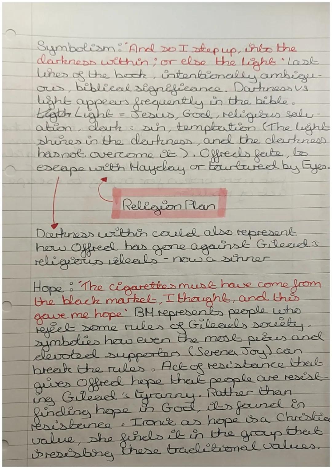 Handmaid's Tale Essay Plan