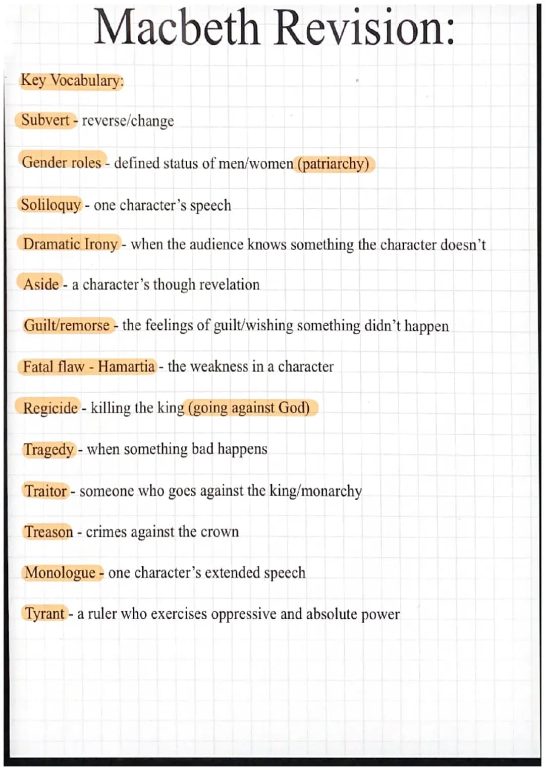 Macbeth Revision