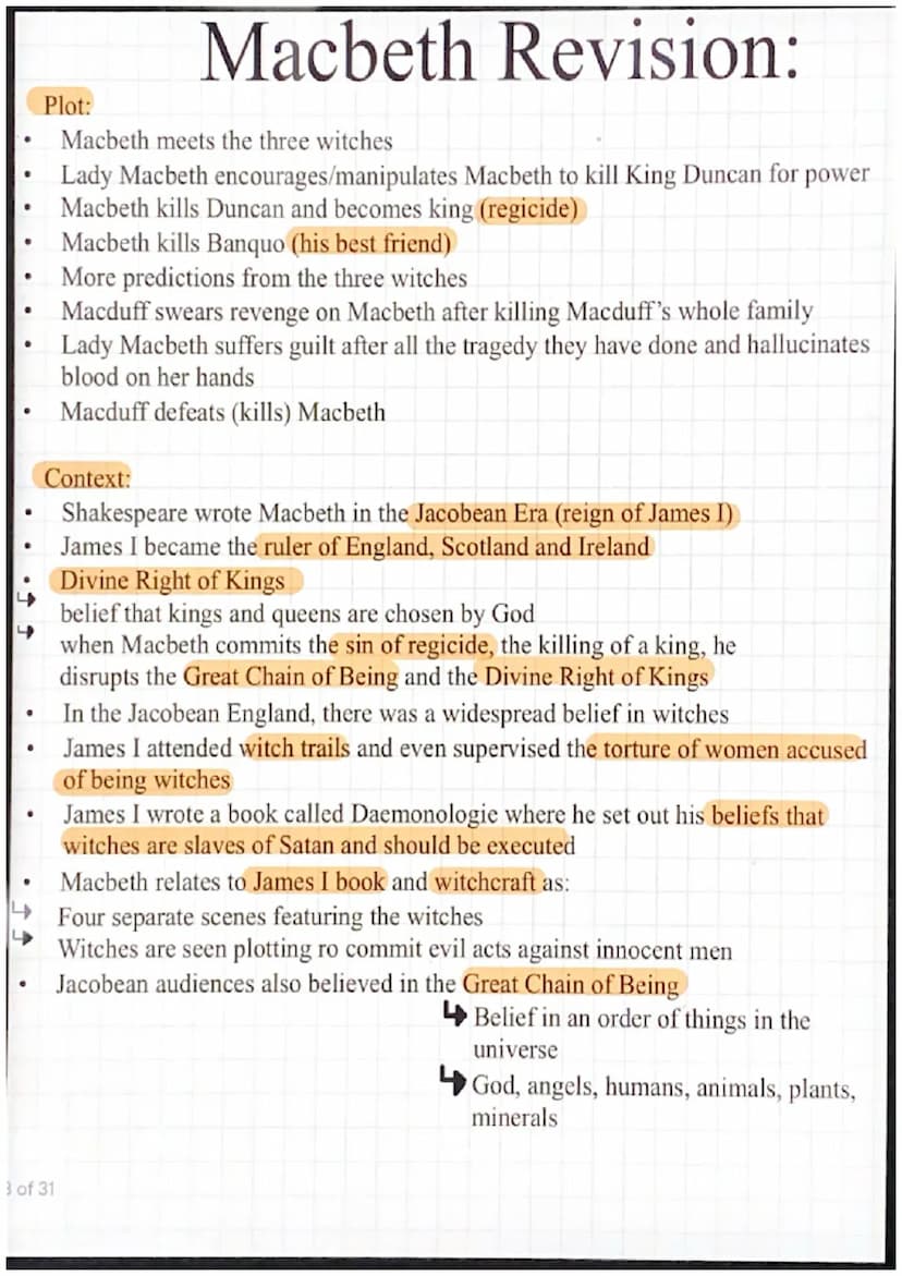 Macbeth Revision:
Key Vocabulary:
Subvert - reverse/change
Gender roles - defined status of men/women (patriarchy)
Soliloquy - one character