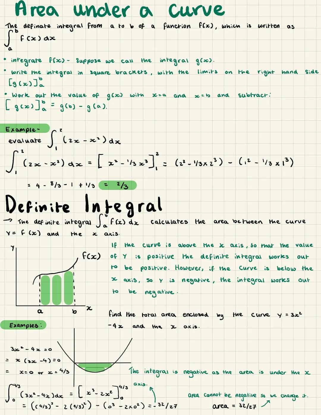 Integration
Integration is the reverse of differentiation. If
you
to find the expression for y.
Y = x² differentiate
So
dy /ax
you can
= 2x
