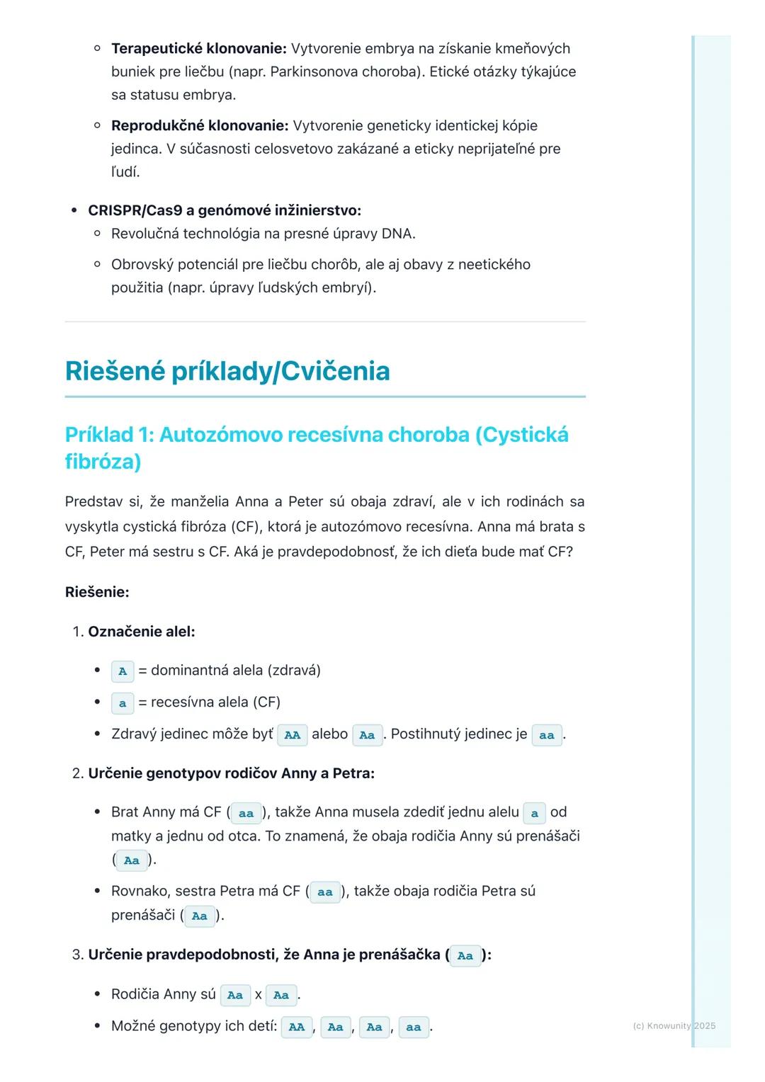 # Genetika človeka

Prehľad/Úvod

Genetika človeka je fascinujúca oblasť biológie, ktorá sa zaoberá štúdiom
dedičnosti u ľudí. Pomáha nám po