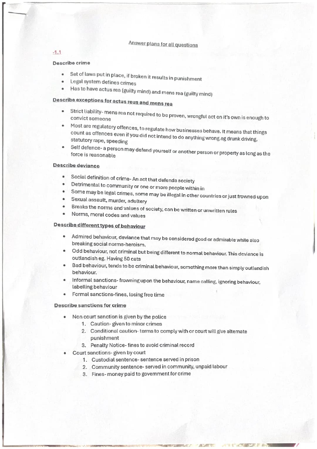 Criminology WJEC level 3 unit 2