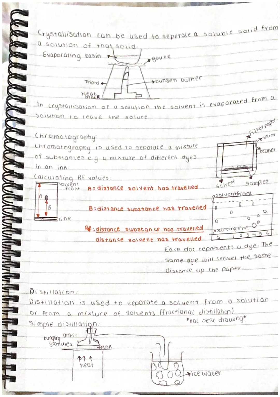 States of matter, separating and purifying
States of matter:
Solid:
Arrangement of particles;
ordered
random
neat rows.
some touch
Movements