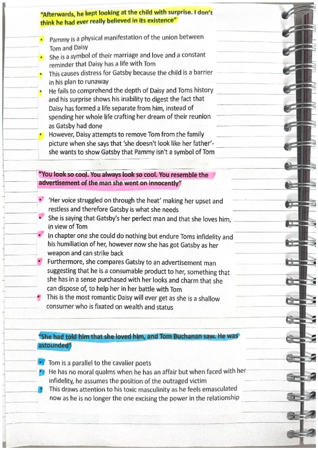 "His career as Trimalchio was
over" p71
"The next day was broiling,
almost the last, certainly the
warmest of summer" p72
"Daisy and Jordan 