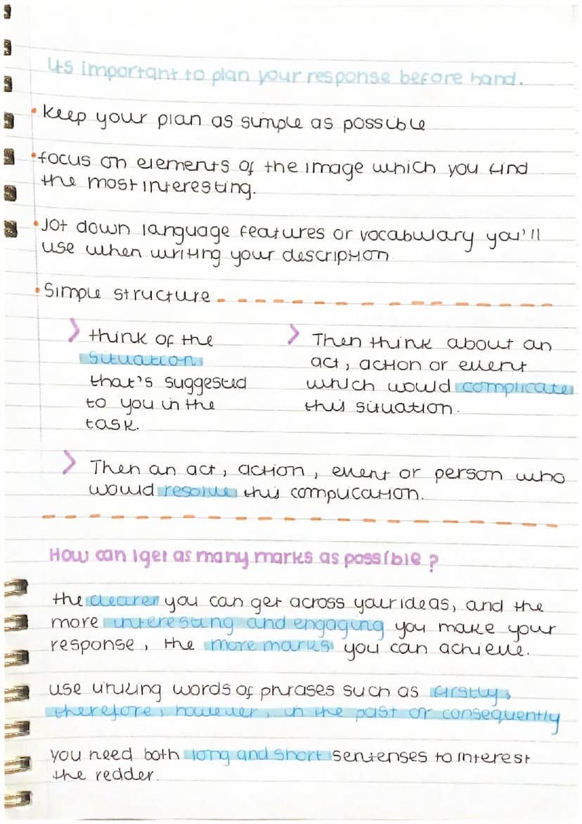 English language revision
note taking-
Spotlight on GCSE Language: paper 1 question 5:
what the question is asking you to do
what you should