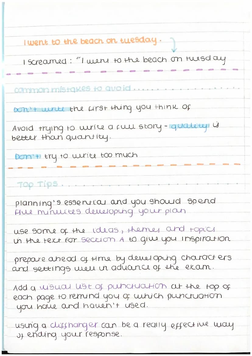 English language revision
note taking-
Spotlight on GCSE Language: paper 1 question 5:
what the question is asking you to do
what you should