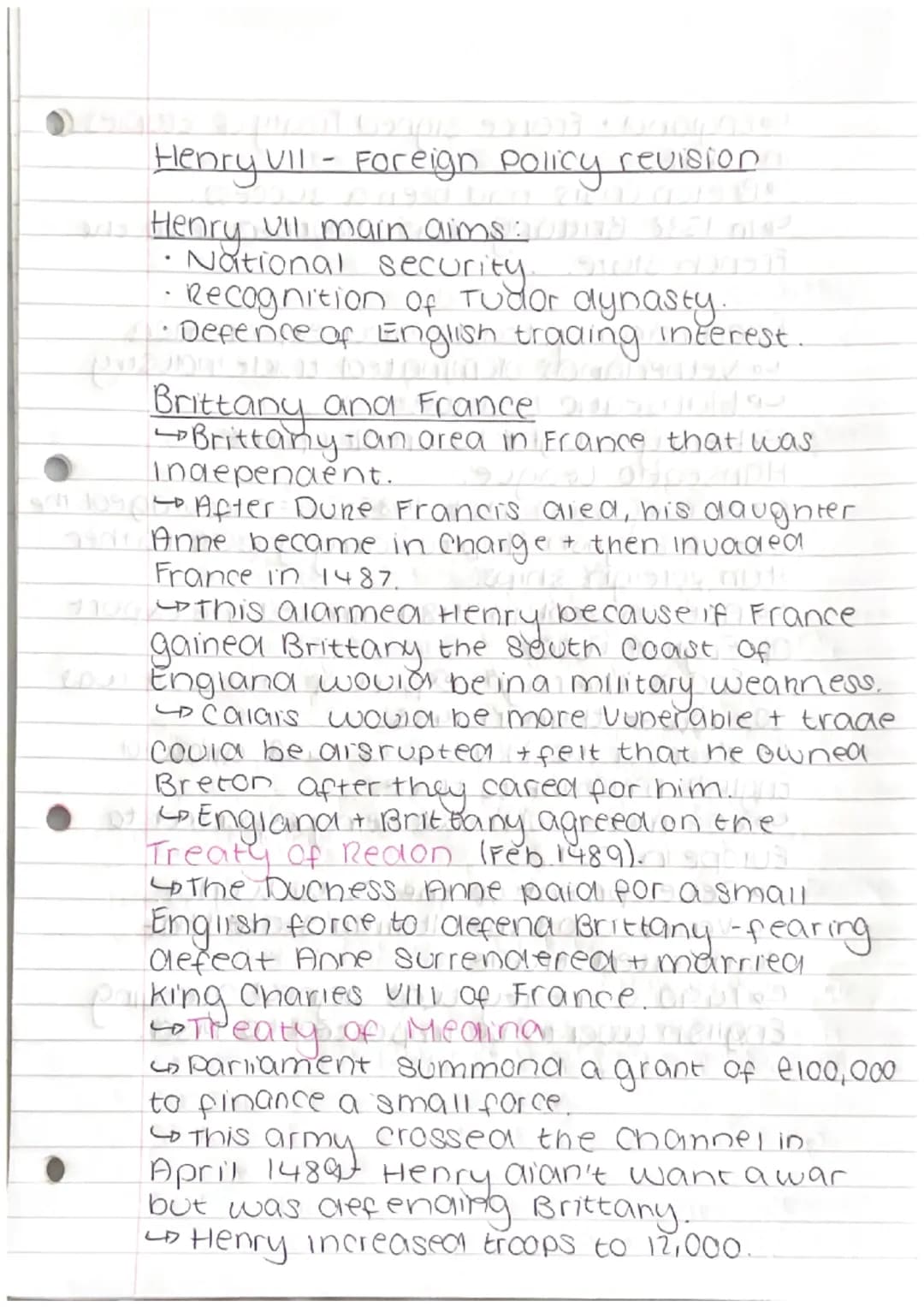 112 521017 +10eme
Henry VII - Foreign Policy revision.
IH SEEI nig?
Henry Vil main aims
• National security.
SIN JUIST
• Recognition of Tudo
